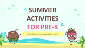 Atividades de verão para Pré-K