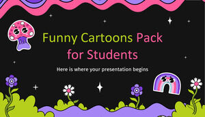 Paquete de dibujos animados divertidos para estudiantes