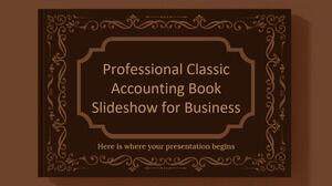 비즈니스를 위한 전문 클래식 회계 책 슬라이드쇼