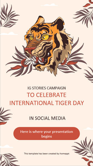 حملة IG Stories للاحتفال بيوم النمر العالمي في وسائل التواصل الاجتماعي 未