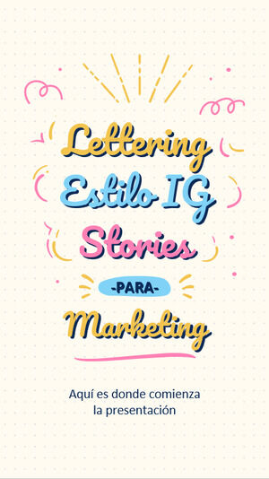 Storie IG in stile lettering per il marketing