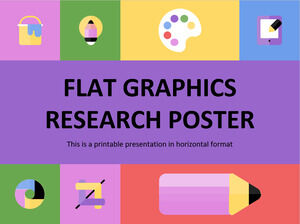 Płaski plakat badań graficznych