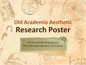 Stary Academia Estetyczny plakat badawczy