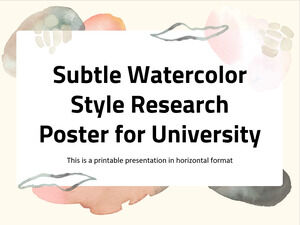 Плакат исследования в тонком стиле акварели для университета