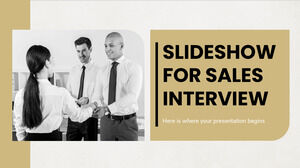 Apresentação de slides para entrevista de vendas