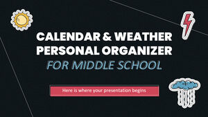 Organizador personal de calendario y clima para la escuela secundaria