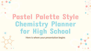 Planer chemii w stylu pastelowej palety dla liceum