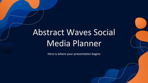 Abstrakter Wellen-Social-Media-Planer