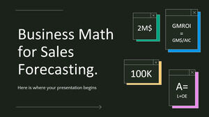 Business Math for Sales Forecasting