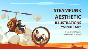 Minitemă de ilustrații estetice Steampunk