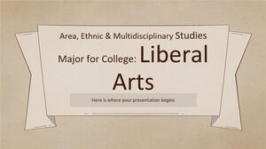 Especialização em Estudos de Área, Étnicos e Multidisciplinares para a Faculdade: Artes Liberais