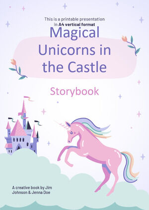 Unicorni magici în cartea de povești a castelului