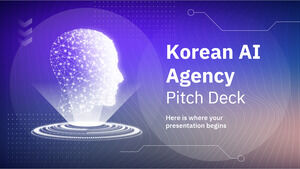 Apresentação de argumento de venda da agência de IA coreana