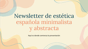 Минималистская и абстрактная испанская палитра и эстетический информационный бюллетень