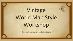 Atelier de stil de hartă a lumii vintage
