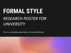 Poster di ricerca sullo stile formale per l'università