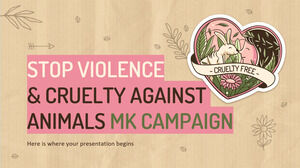 Hayvanlara Karşı Şiddet ve Zulmü Durdur MK Kampanyası