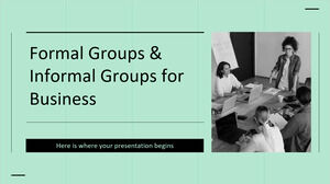Формальные группы и неформальные группы для бизнеса