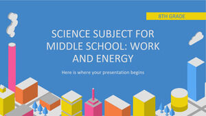 Materia di Scienze per la Scuola Media - 8a Classe: Lavoro ed Energia