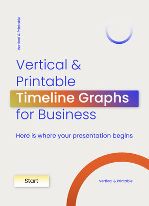Gráficos de linha do tempo verticais e imprimíveis para empresas