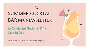 Summer Cocktail Bar MK Newsletter untuk Merayakan Hari Pina Colada Nasional