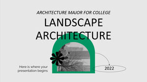 Hauptfach Architektur am College: Landschaftsarchitektur