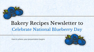 Bakery Recipes Newsletter to Celebrate National Blueberry Day