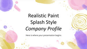 Profil firmy w stylu realistycznego rozprysku farby