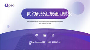 Universelle Business-PowerPoint-Vorlage im minimalistischen, blauen, violetten Farbverlauf im geometrischen Stil