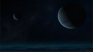 Cinque squisite immagini di sfondo PPT dell'universo, del cielo stellato e dei pianeti