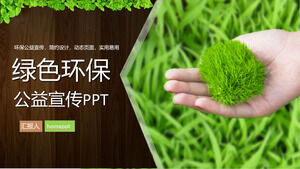 Pobierz szablon PPT reklamy ochrony środowiska z Viridiplantae w ręku