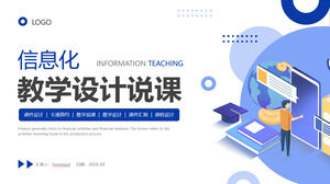 Téléchargement gratuit du modèle PPT de conception d'enseignement de l'information vectorielle bleue