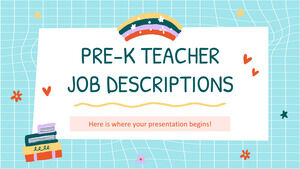 Descrições de trabalho do professor pré-K