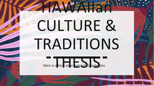 하와이 문화 및 전통 논문