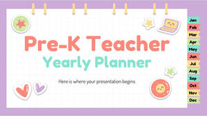 Agenda annuale per insegnanti pre-K