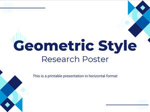 Plakat badawczy w stylu geometrycznym