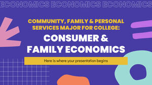 Especialização em Serviços Comunitários, Familiares e Pessoais para a Faculdade: Economia do Consumidor e da Família