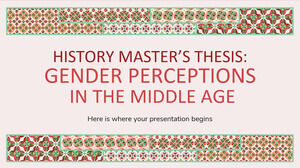 Geschichtswissenschaftliche Masterarbeit: Geschlechterwahrnehmungen im Mittelalter