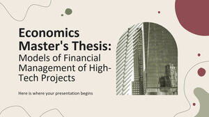 Mémoire de Master en Economie : Modèles de Gestion Financière de Projets High-Tech