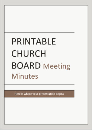 인쇄 가능한 교회 이사회 회의록