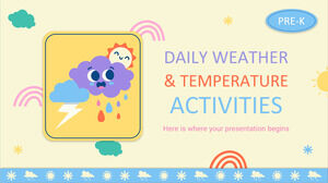 Activități zilnice de vreme și temperatură pentru pre-K