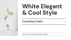 Kit de ferramentas de consultoria de estilo elegante e legal branco