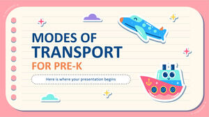 Modes of Transport for Pre-K