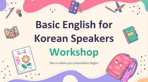 Atelier d'anglais de base pour les locuteurs coréens