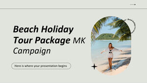 Campanha MK do Pacote Turístico de Férias na Praia