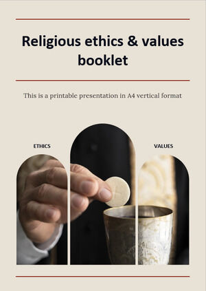 Broșura de etică și valori religioase