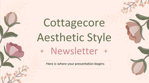 Newsletter sullo stile estetico Cottagecore