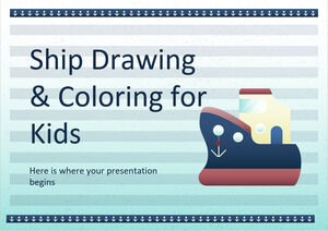 Schiff zeichnen und ausmalen für Kinder