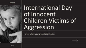 Internationaler Tag der unschuldigen Kinder, die Opfer von Aggression sind
