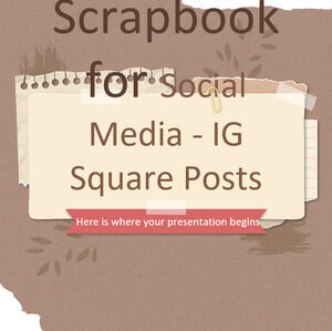ソーシャルメディア用のヴィンテージスクラップブック - IG Square Posts